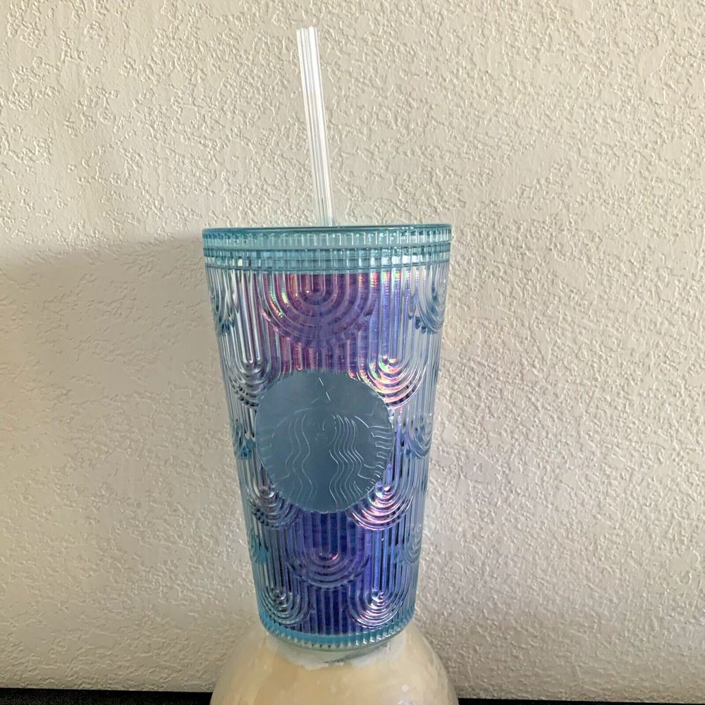 Starbucks Tumbler 16oz Holographic Wave Cold Cup Spring 2022 Mermaid Iridescent
